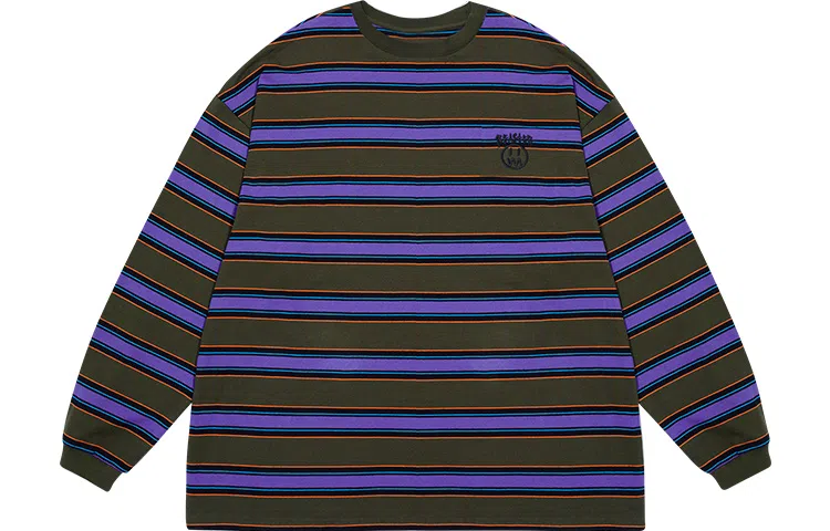 BEASTER Striped Crewneck Long Sleeve Tee