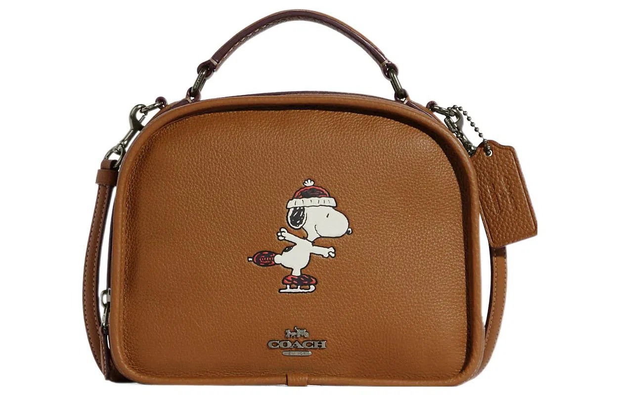 COACH x Peanuts Snoopy Lunch Pail 22 Brown