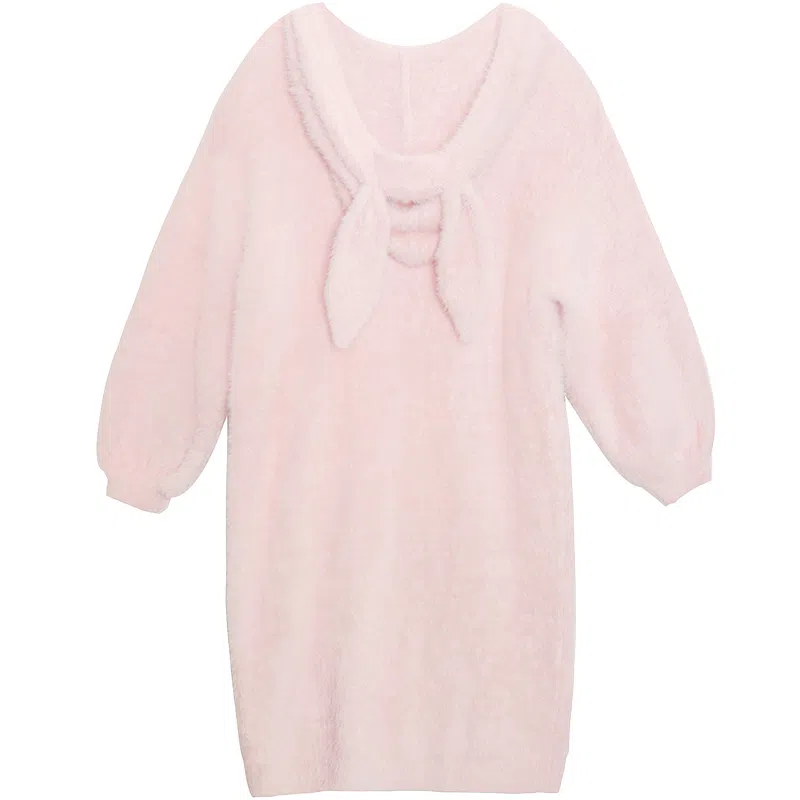 好奇蜜斯 冬季加绒可外穿 家居连衣裙