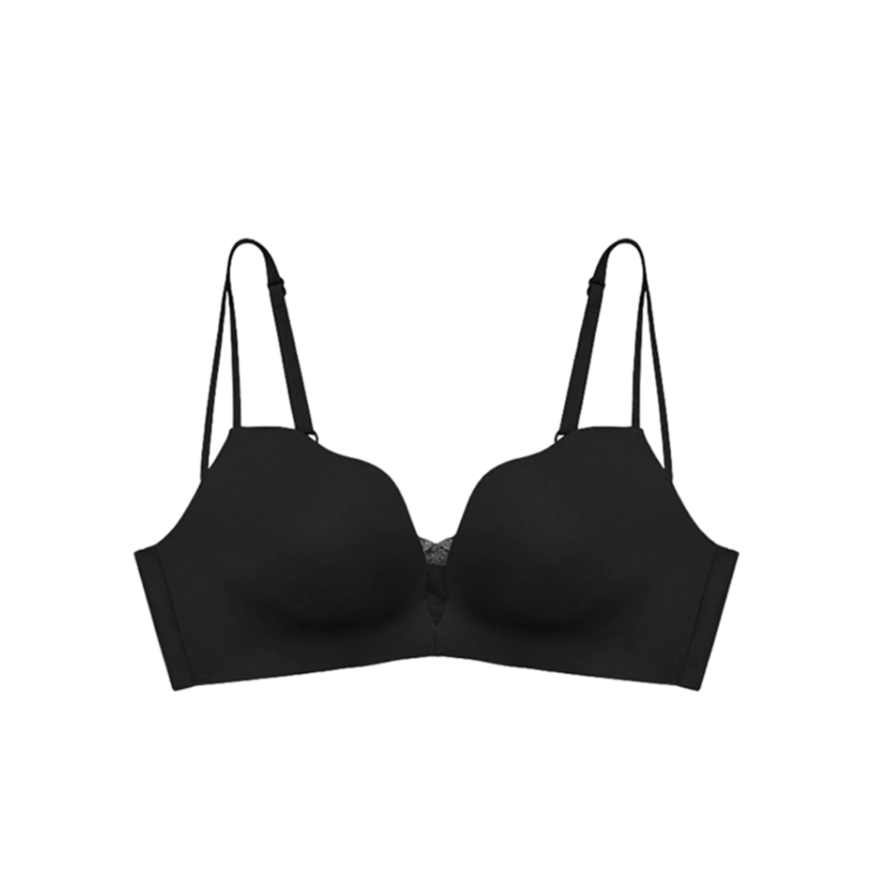 花蔓色 纯色无痕内衣聚拢防下垂美背文胸