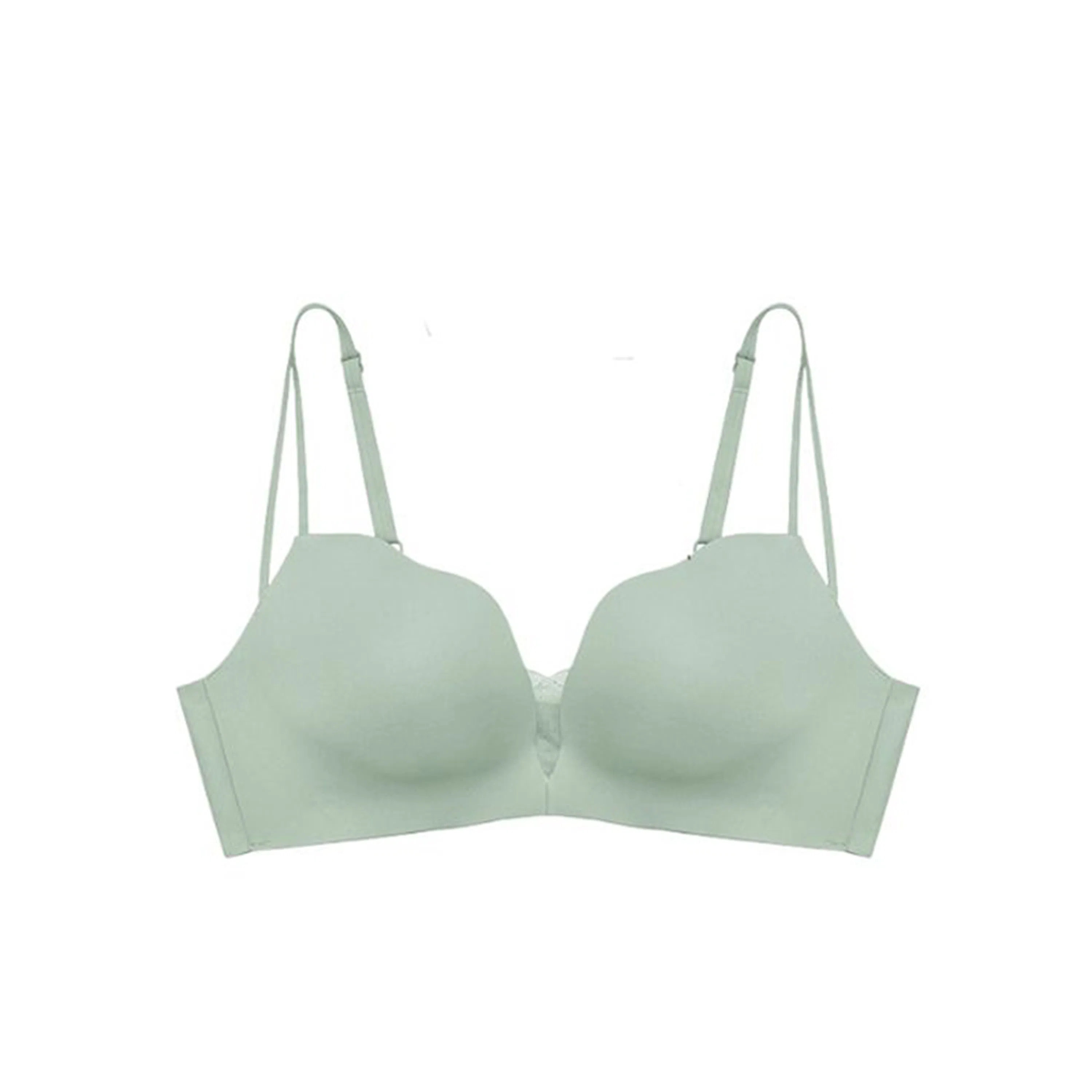 花蔓色 纯色无痕内衣聚拢防下垂美背文胸