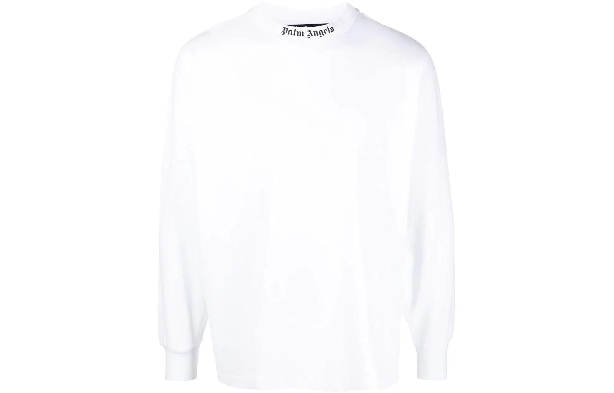 Palm Angels FW22 Logo Print Long Sleeve Tee White