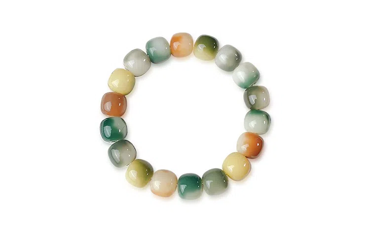 周百福 干枯玫瑰 新中式国潮风清冷感清雅小众念珠变色盘玩绕指佛珠手饰文玩 菩提根 手串 男女同款情侣款