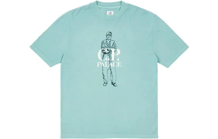 PALACE x C.P.Company FW22 Logo T-Sirt Blue T