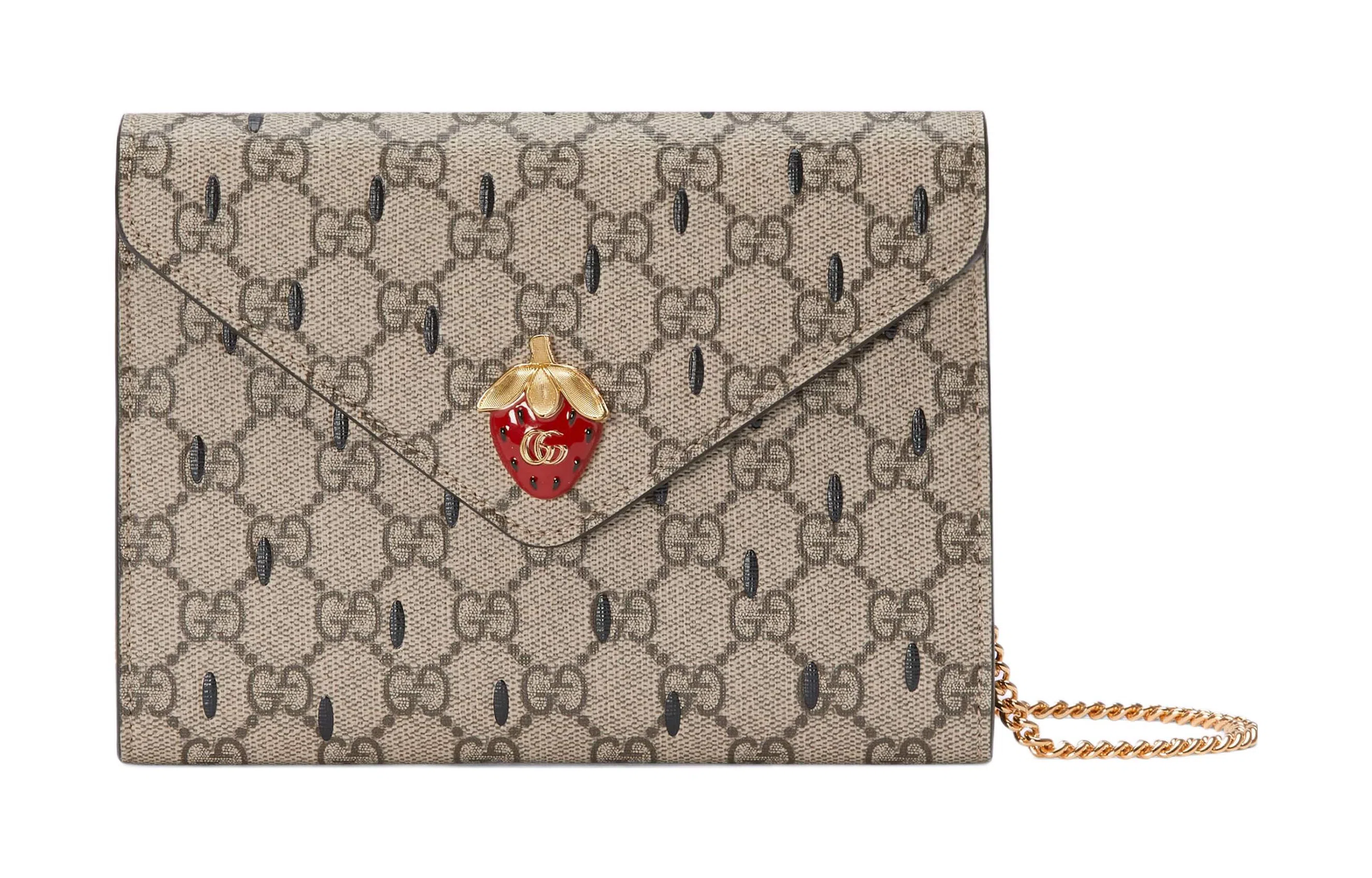 Gucci Strawberry Chain Wallet