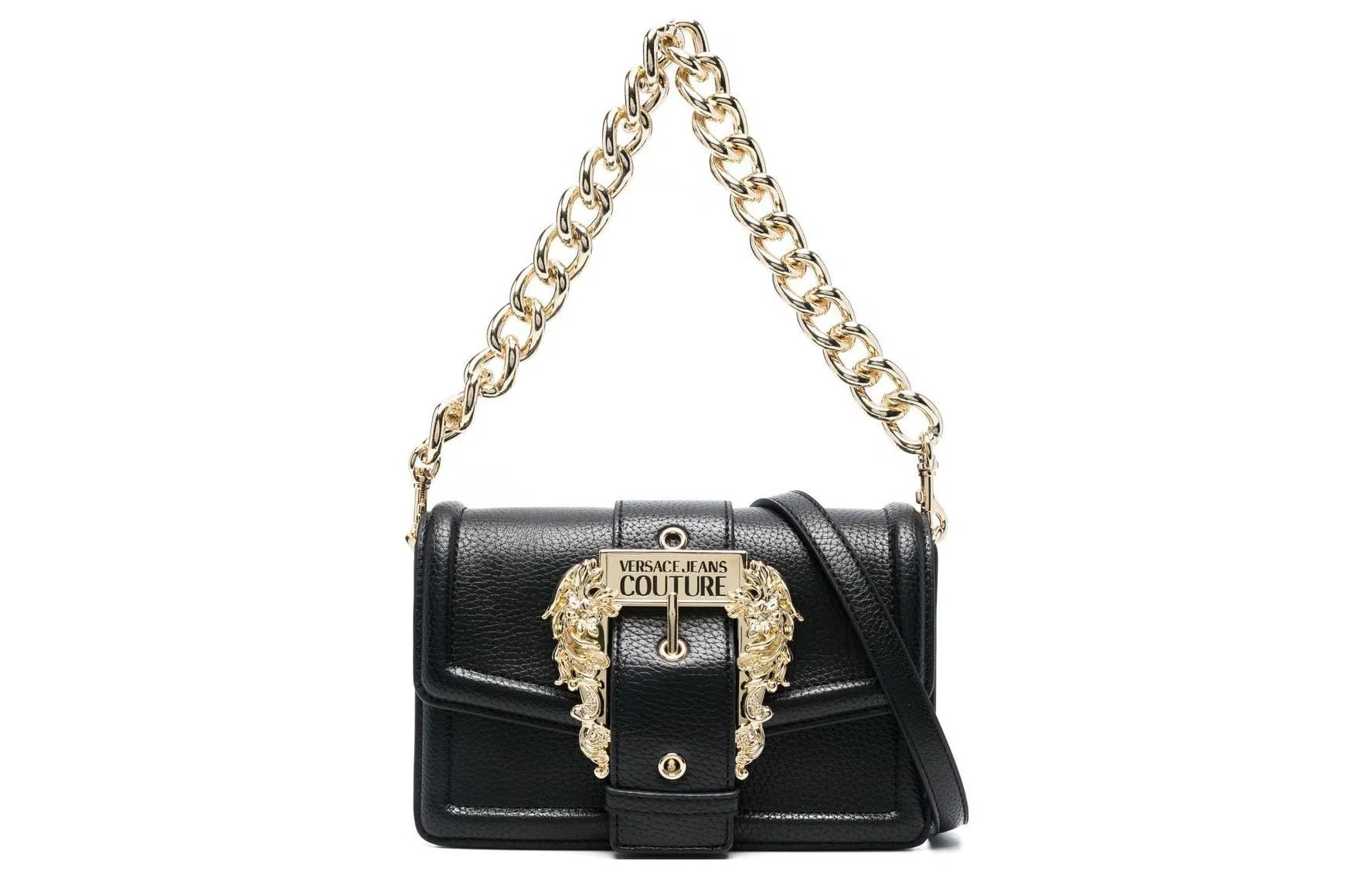 Versace Jeans Couture Baroque Buckle Bag Black