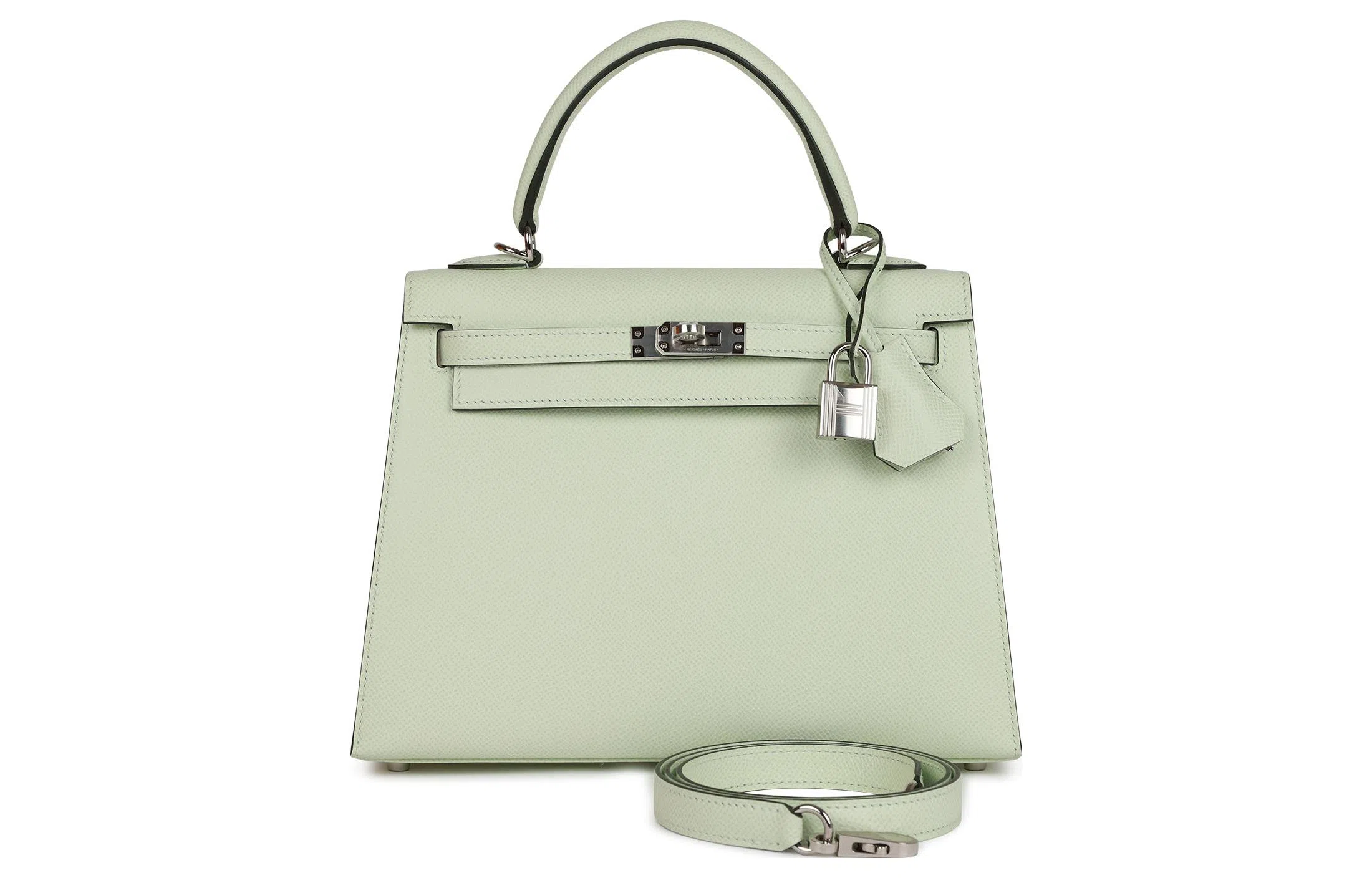 HERMES Kelly 25 Epsom 0S Vert Fizz