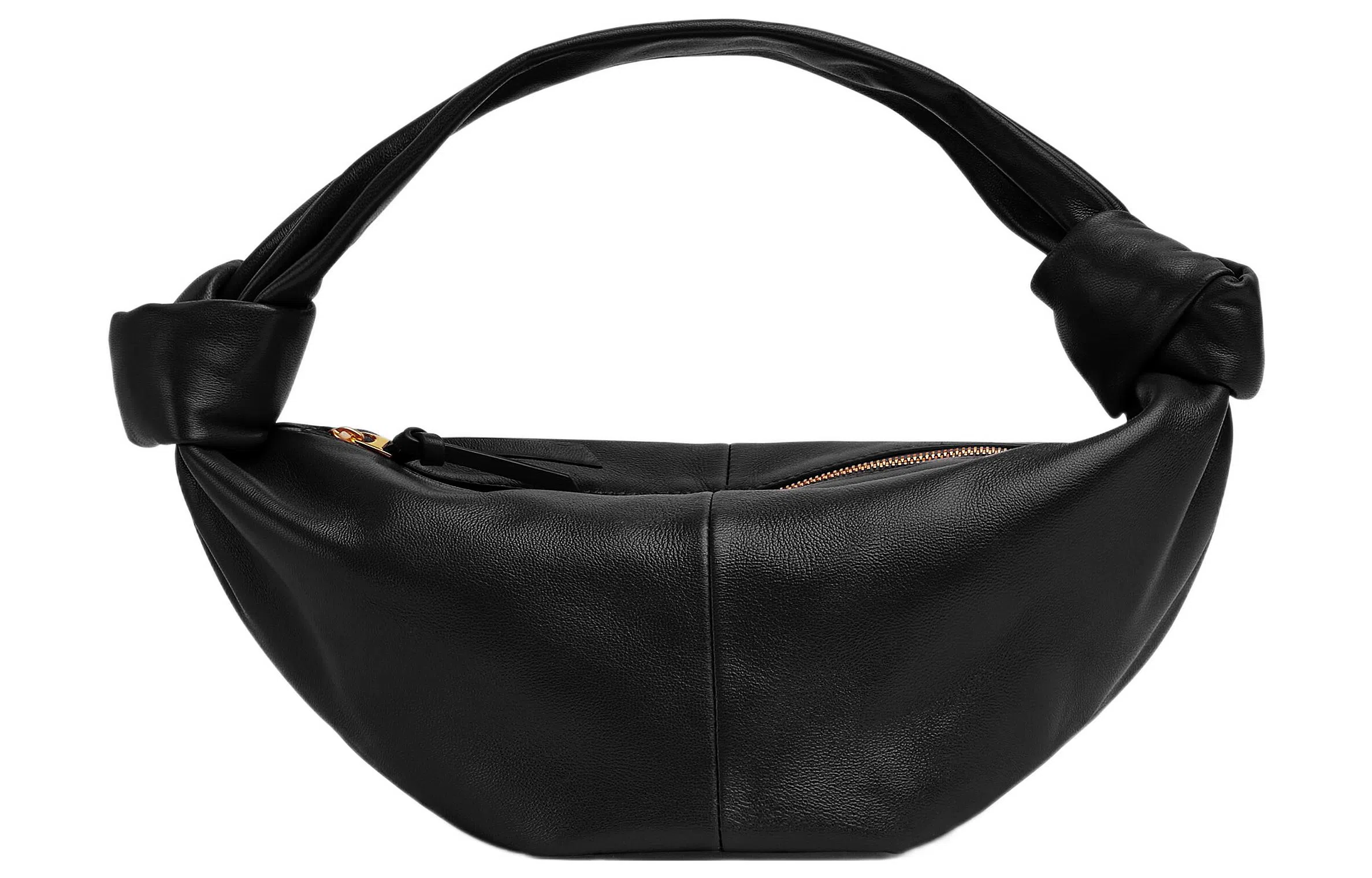 Bottega Veneta Knot Double Mini Shoulder Bag Black