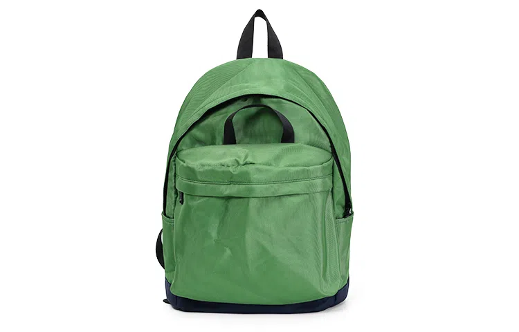 MYEDITION Vintage Colorblock Backpack Green