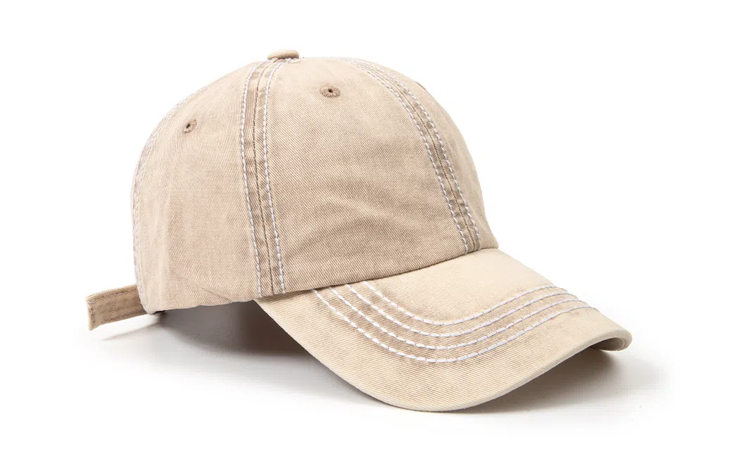 白卷 户外软顶复古做旧水洗棒球帽 时尚百搭牛仔帽 棒球帽 男女同款