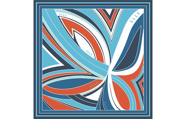 桑蚕丝丝巾春夏新品蝴蝶印花桑蚕丝方巾出游凹造型丝巾女  女款