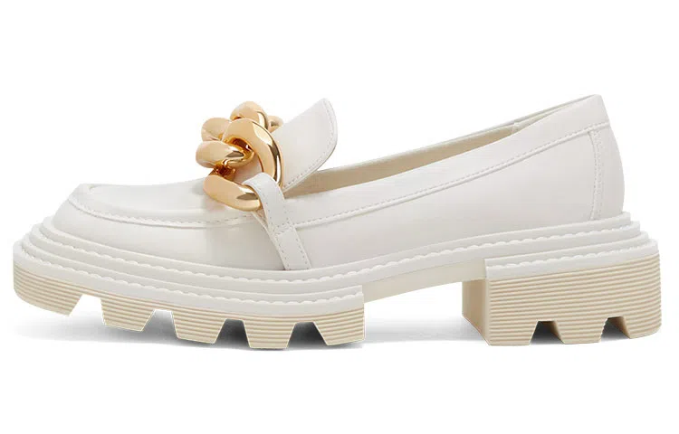 CHARLES&KEITH Chain Platform Loafers Black