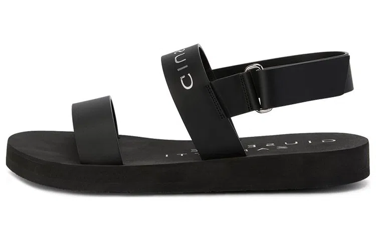 Giuseppe Zanotti GZ Leather Slides Black