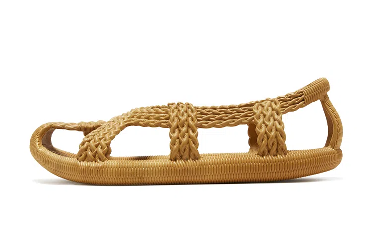 Baijingfang Retro Soft Sole Sandals Yellow