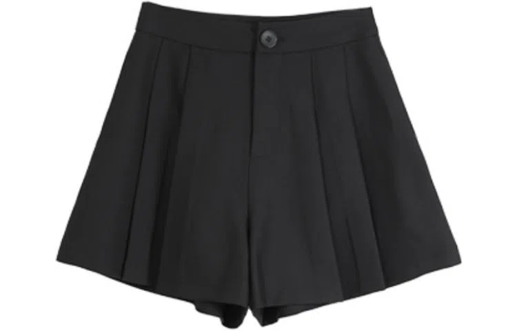 小镇姗姗 纯色高腰女短裤裙 女款