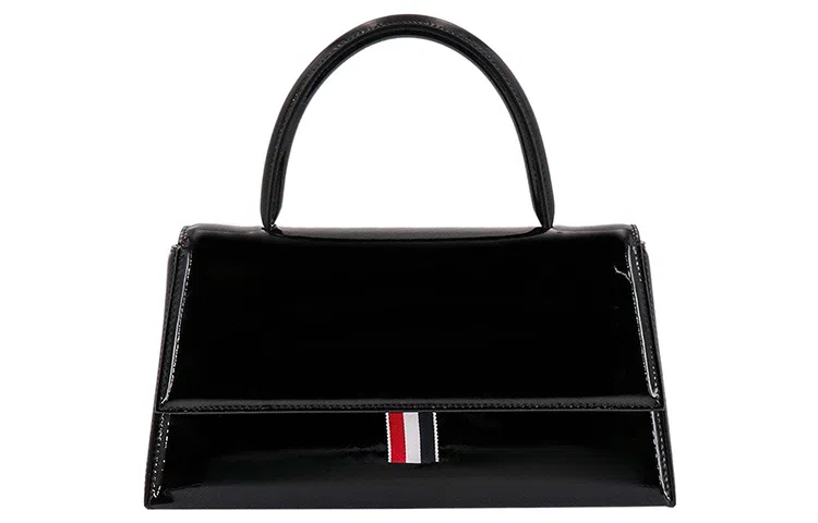 Thom Browne Leather Tote Bag Black