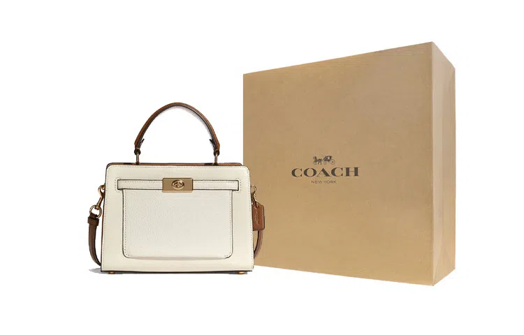 COACH Lane 20 Chalk拼Copper