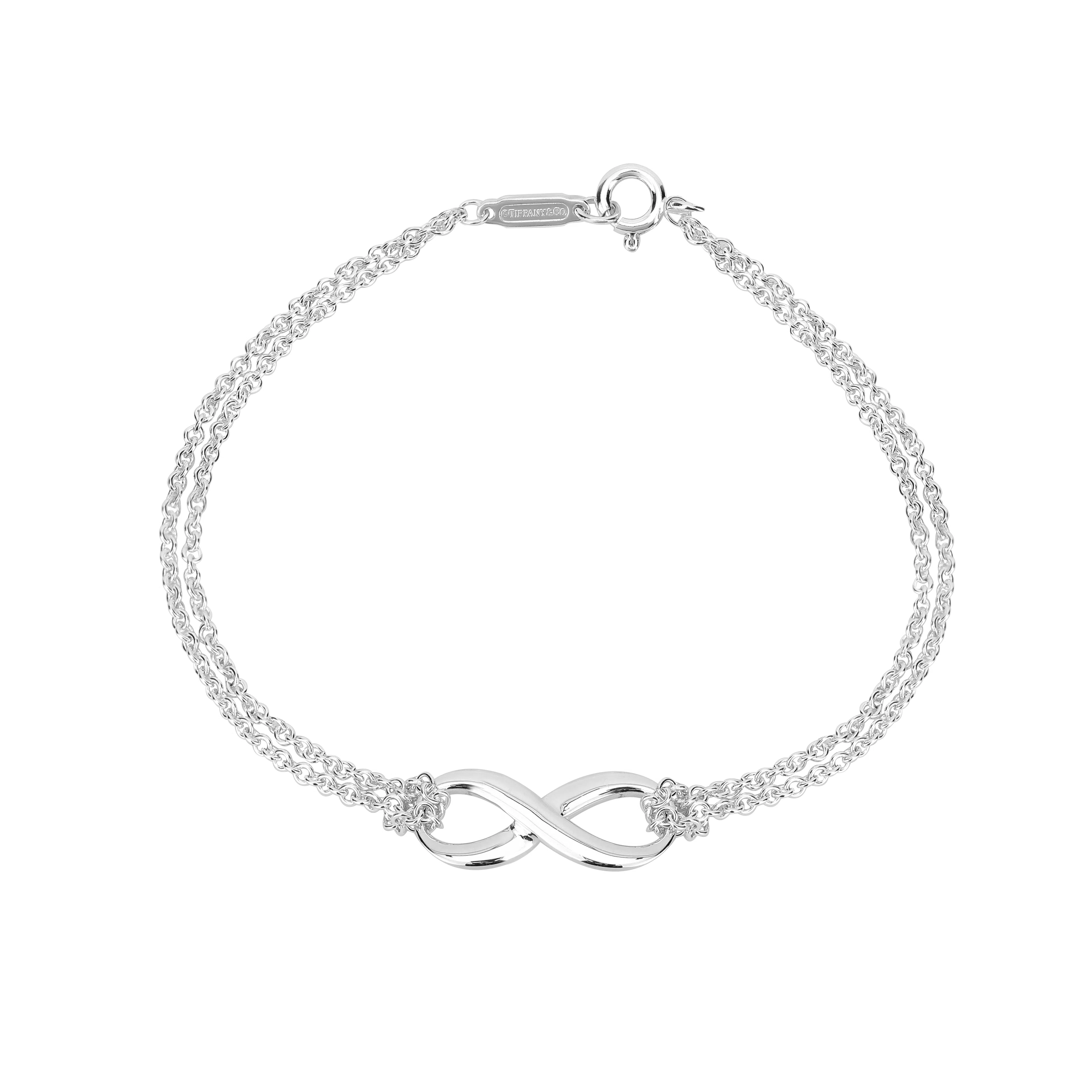 Tiffany & Co. Double Chain Bow Bracelet Silver
