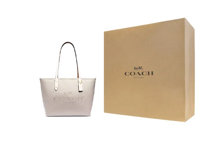 COACH City Zip Tote 30 White