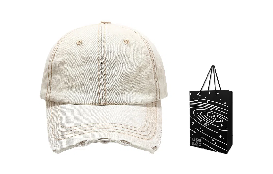 US8ACC Denim Distressed Cap