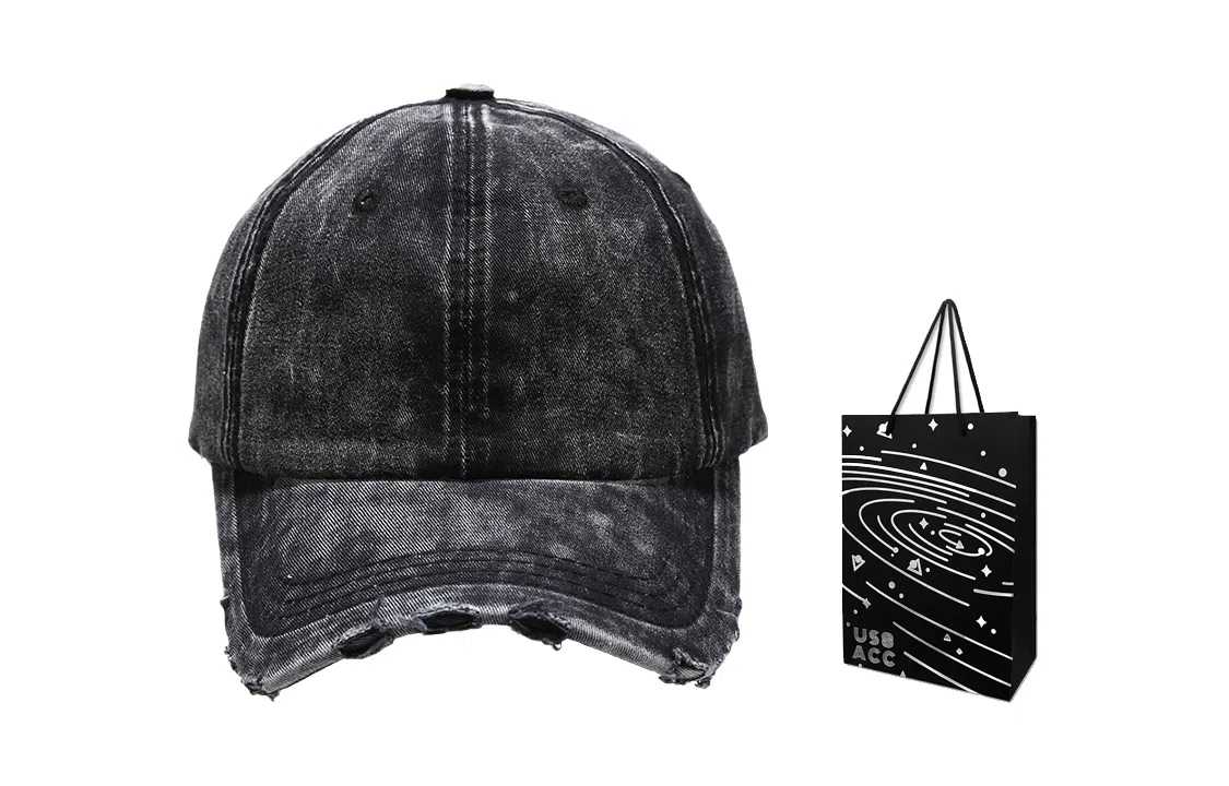 US8ACC Denim Distressed Cap