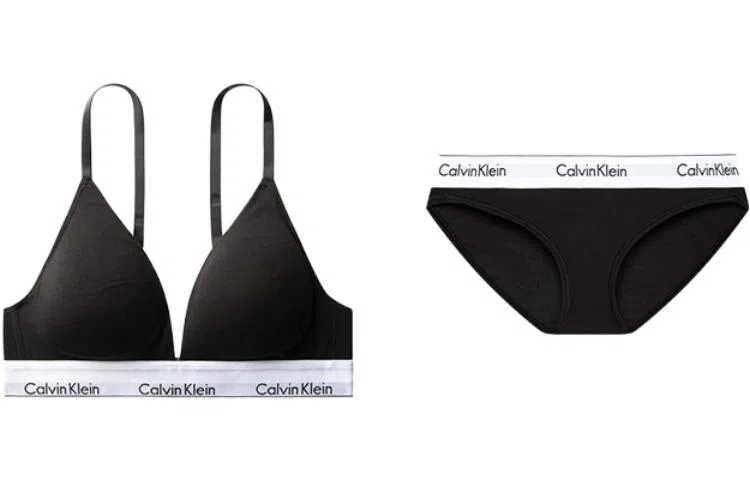 Calvin Klein Logo Print Bralette Set
