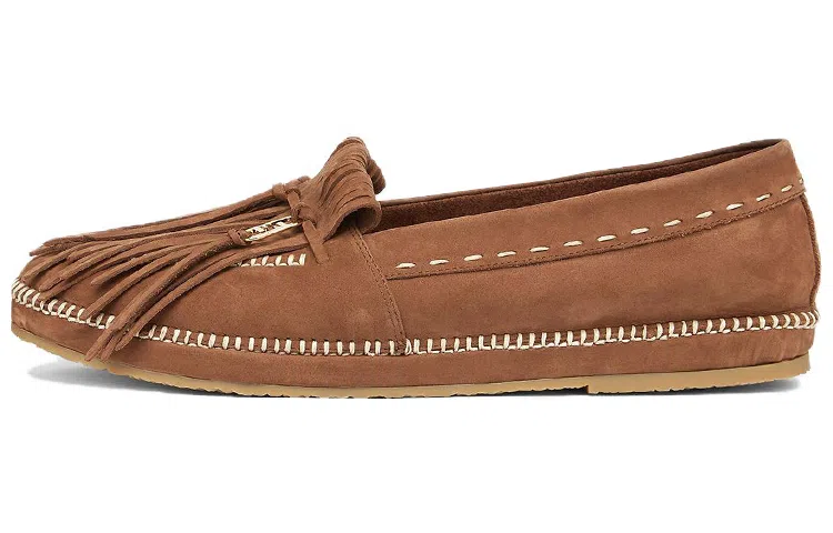 Fendi O'Lock Brown Loafers