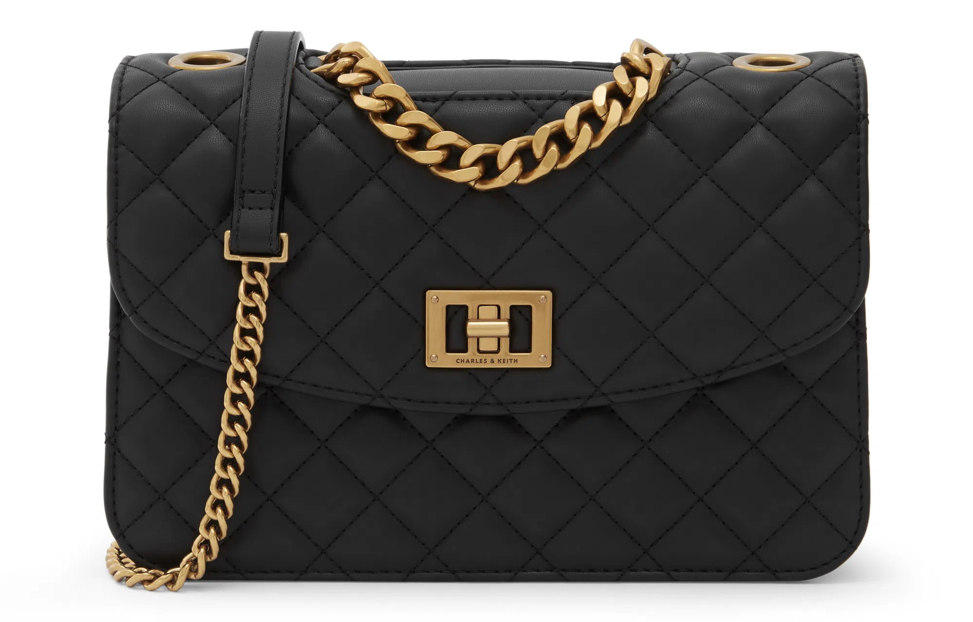 Charles & Keith Quilted Chain Bag