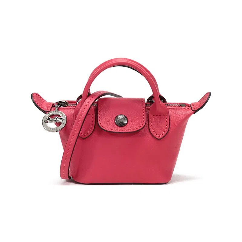 Longchamp Le Pliage Cuir Mini Red