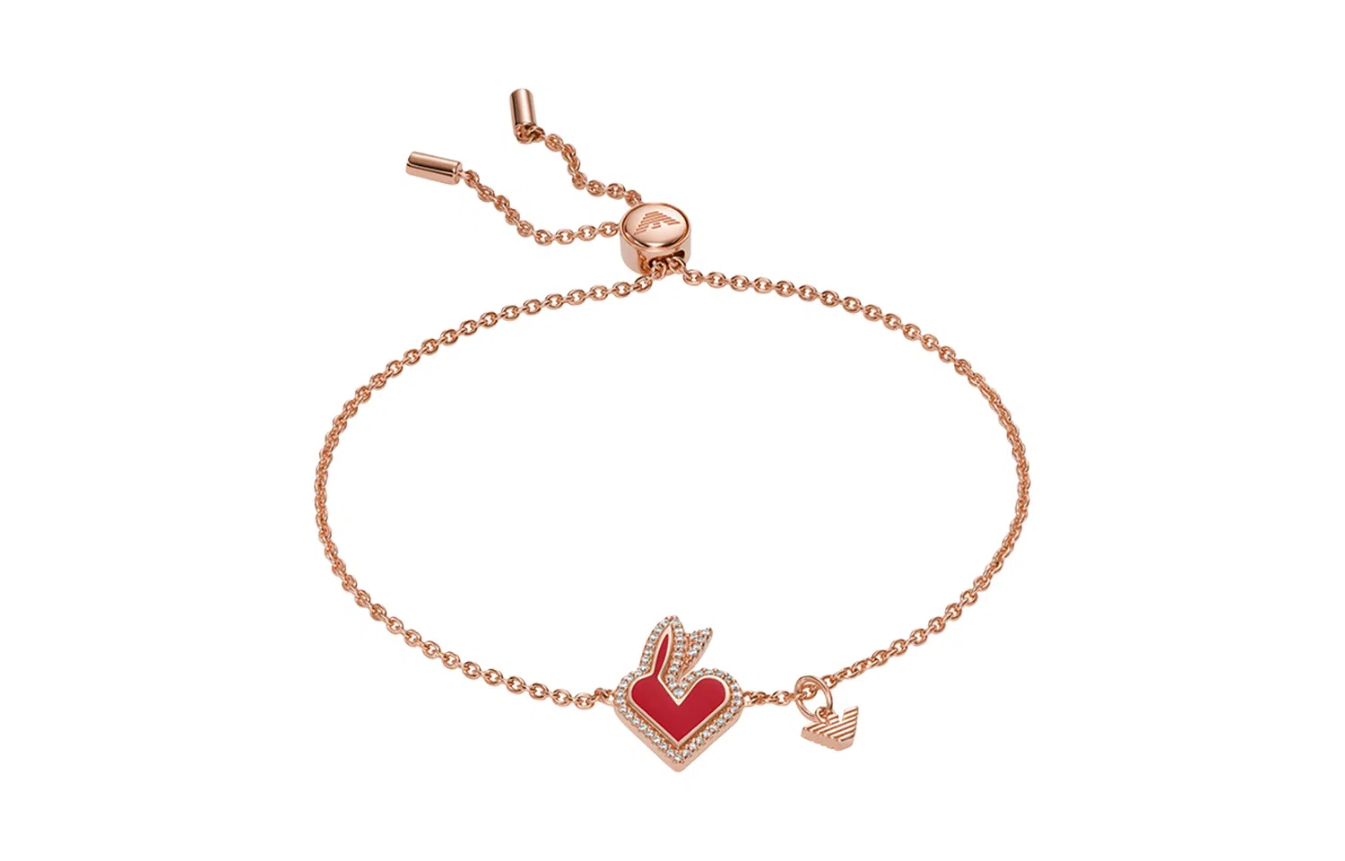 Armani Silver Cuban Chain Bracelet Set