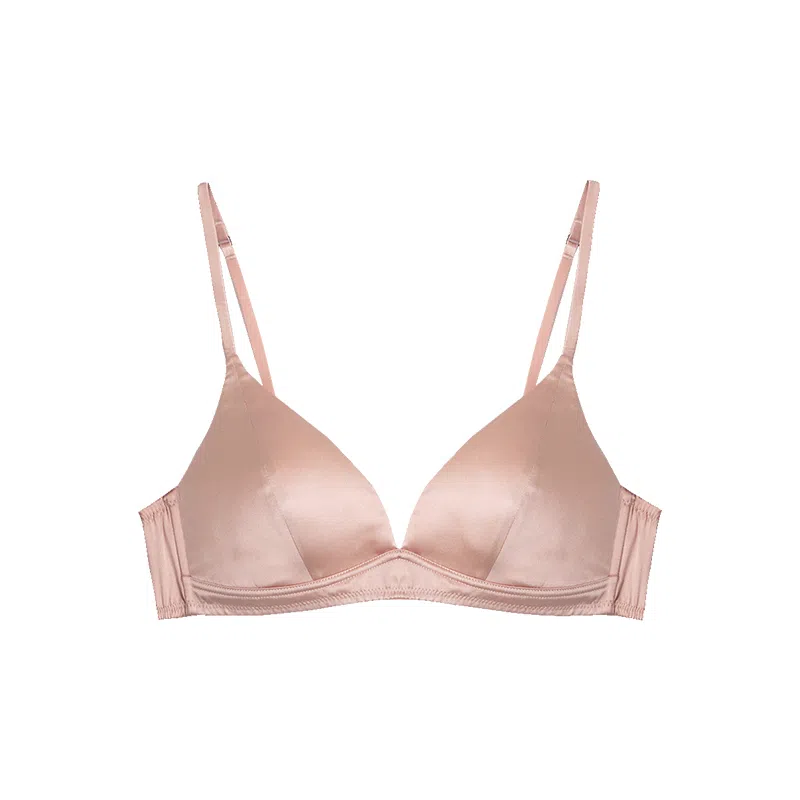 桑罗 纯色无钢圈薄款三角杯文胸