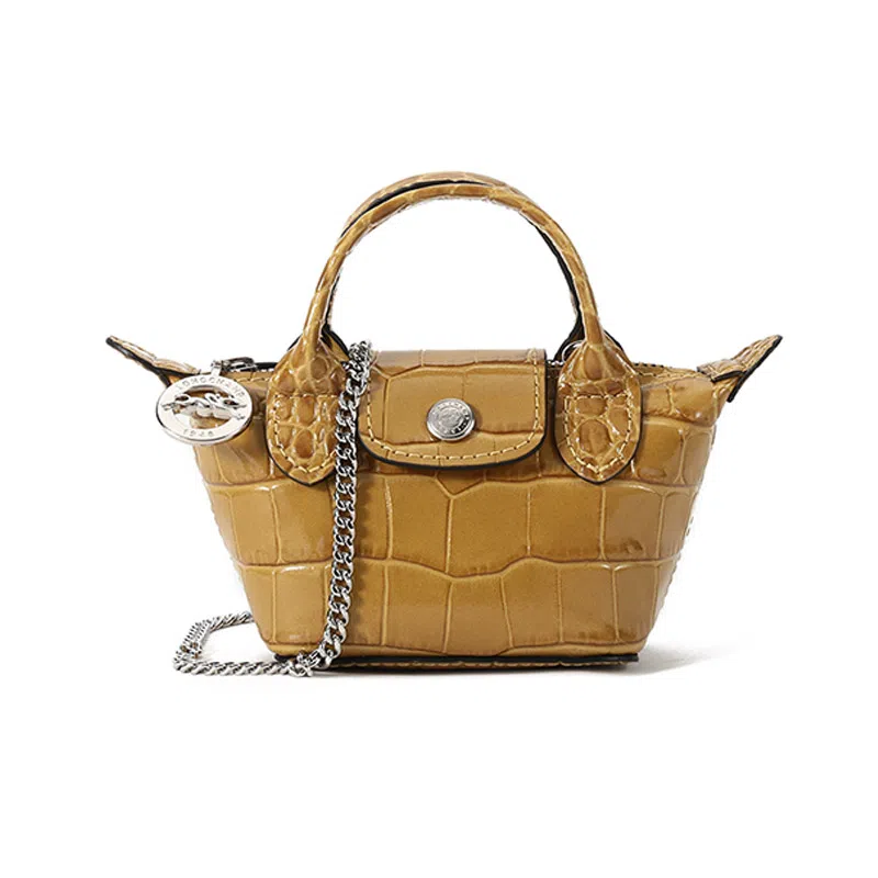 LONGCHAMP Le Pliage Cuir Crocodile Mini