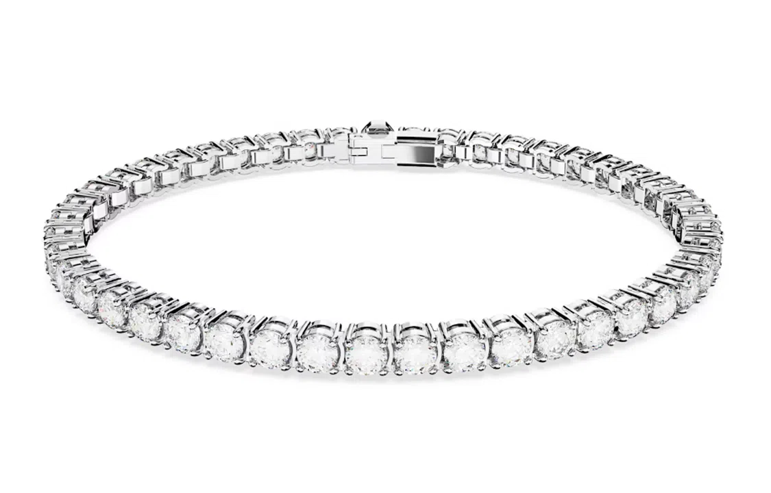 Swarovski Matrix Tennis Bracelet Silver
