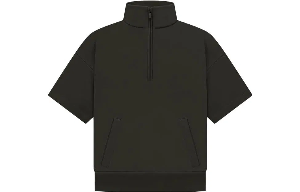 Fear of God Essentials Kids Halfzip Mockneck Off-black