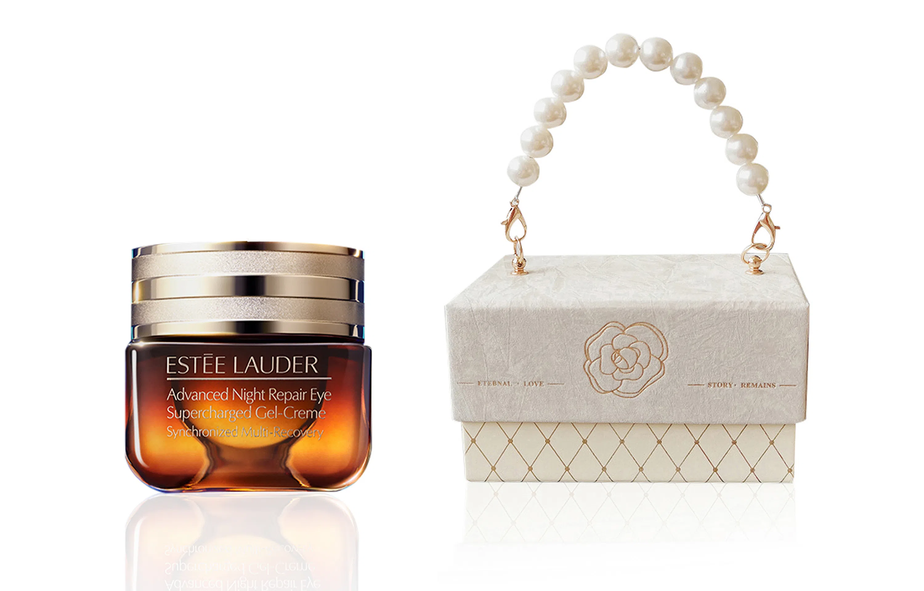 雅诗兰黛 第五代小棕瓶抗蓝光熬夜眼霜 轻奢珍珠小香风礼盒 紧致改善眼部暗沉