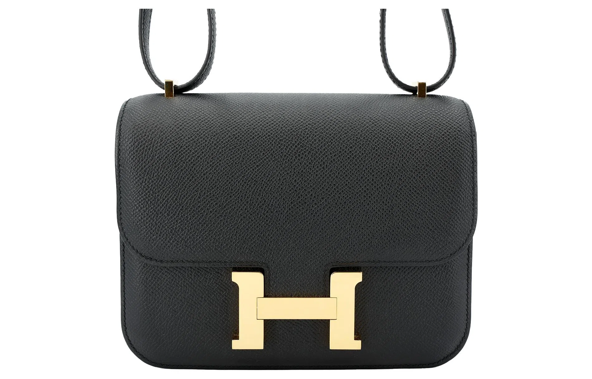 HERMES Constance Mini 19 Epsom Noir
