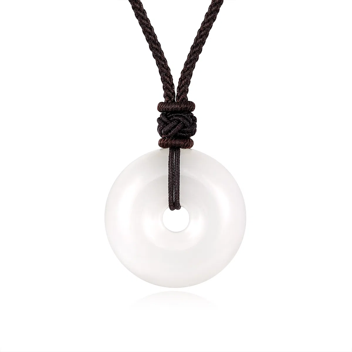 梦金园 平安扣吊坠 经典圆环玉髓挂坠 招财如意呈祥玉坠子 男女同款 礼物礼盒