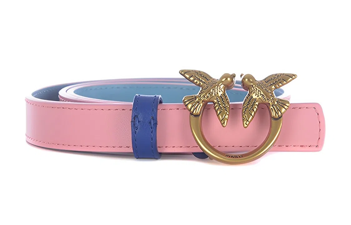 PINKO Smooth Buckle Belt Pink