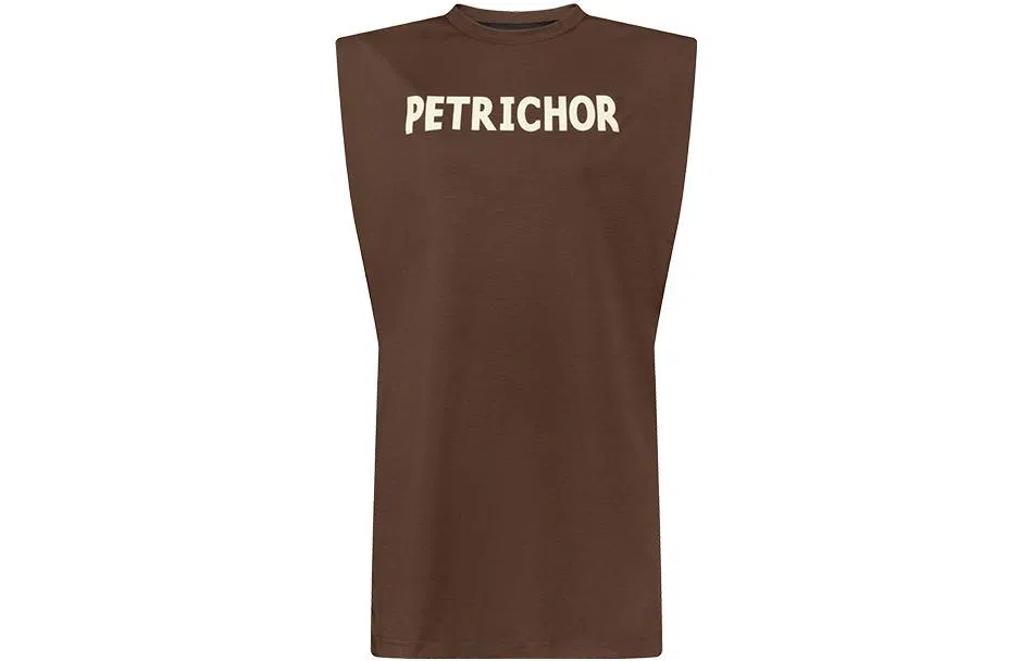 美洋 字母印花圆领无袖连衣裙 咖色