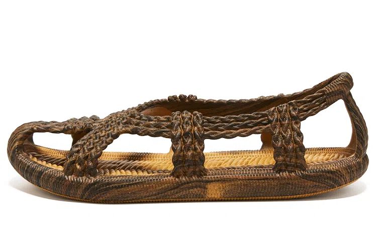 Baijingfang Retro Soft Sole Sandals Yellow