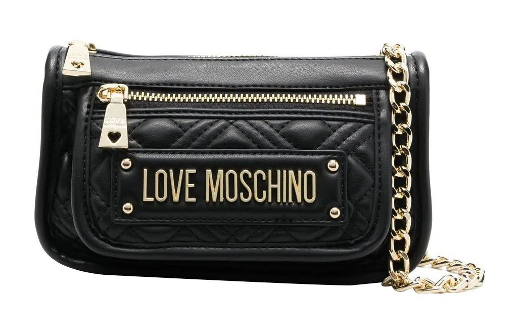 Love Moschino Quilted Chain Shoulder Bag Black