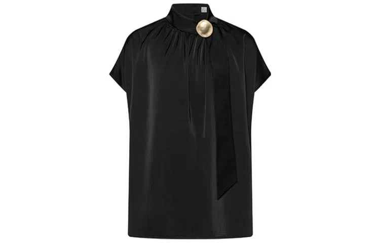 美洋 纯色斜领短袖衬衫 女款