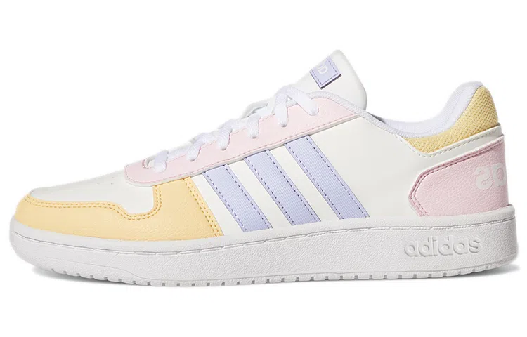 adidas Neo Hoops 2.0 White Yellow Pink