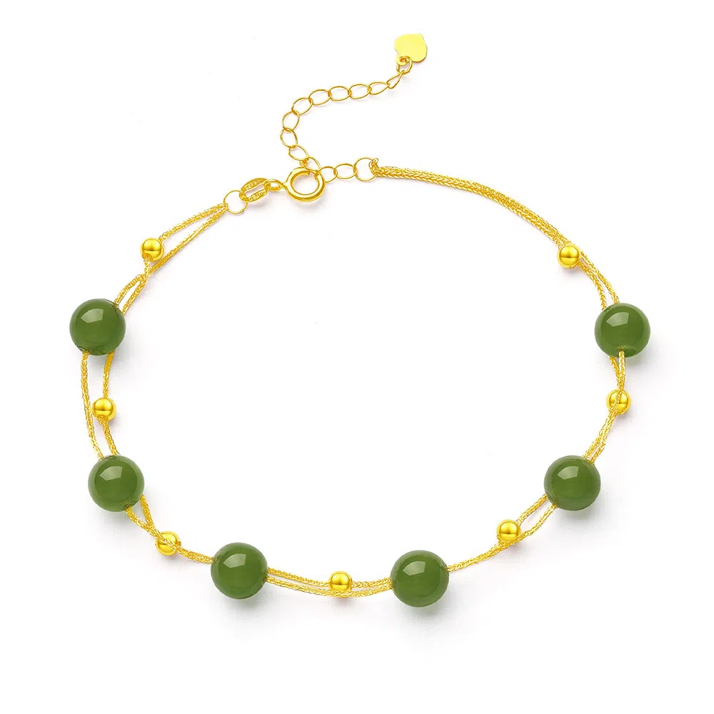 老庙 满天星碧玉双层 和田玉 手链 女款