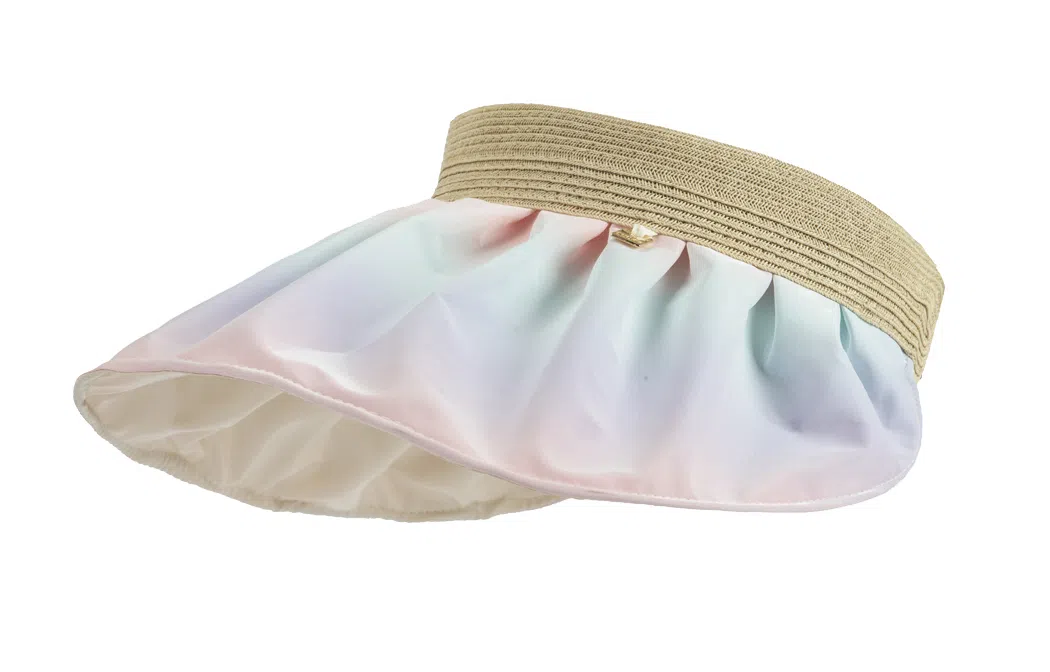 白卷 夏季出行防紫外线贝壳渐变双面可戴空顶 防晒帽 女款