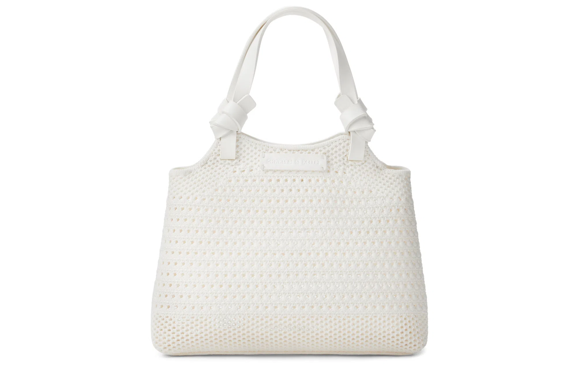 CHARLESKEITH PU ckTote WhiteMultiSand