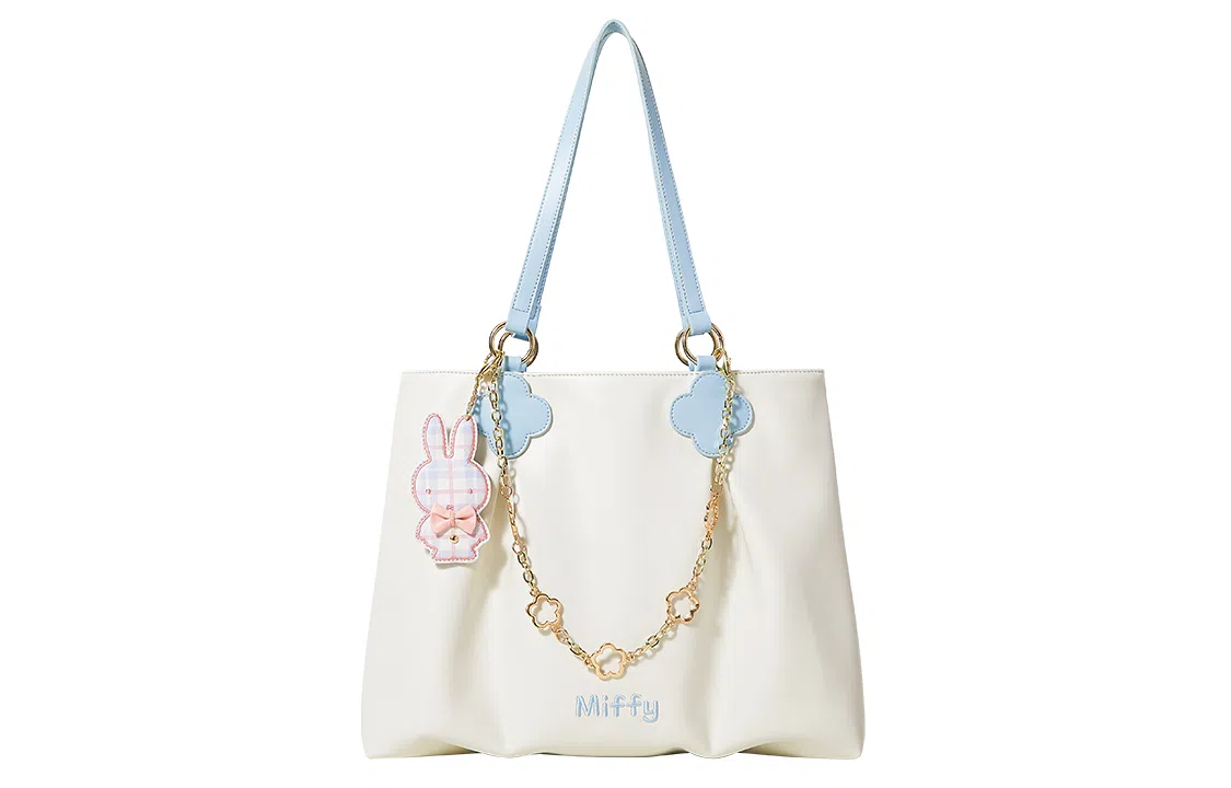 Miffy Tote Bag White Blue