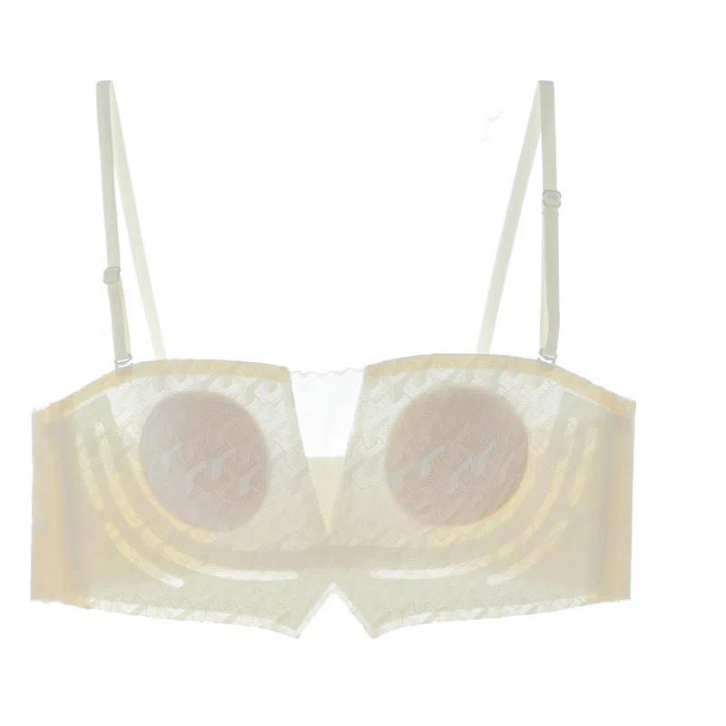 内在密码 无肩带内衣大胸显小防滑隐形美背抹胸超薄聚拢防下垂裹胸文胸