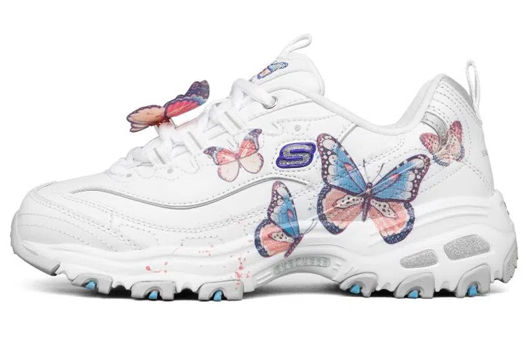 Skechers D'LITES 1.0 White Butterfly