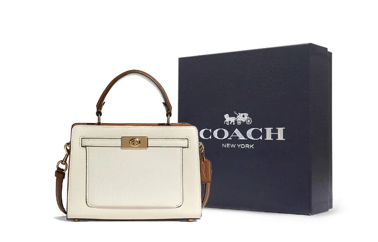 COACH Lane 20 Chalk拼Copper
